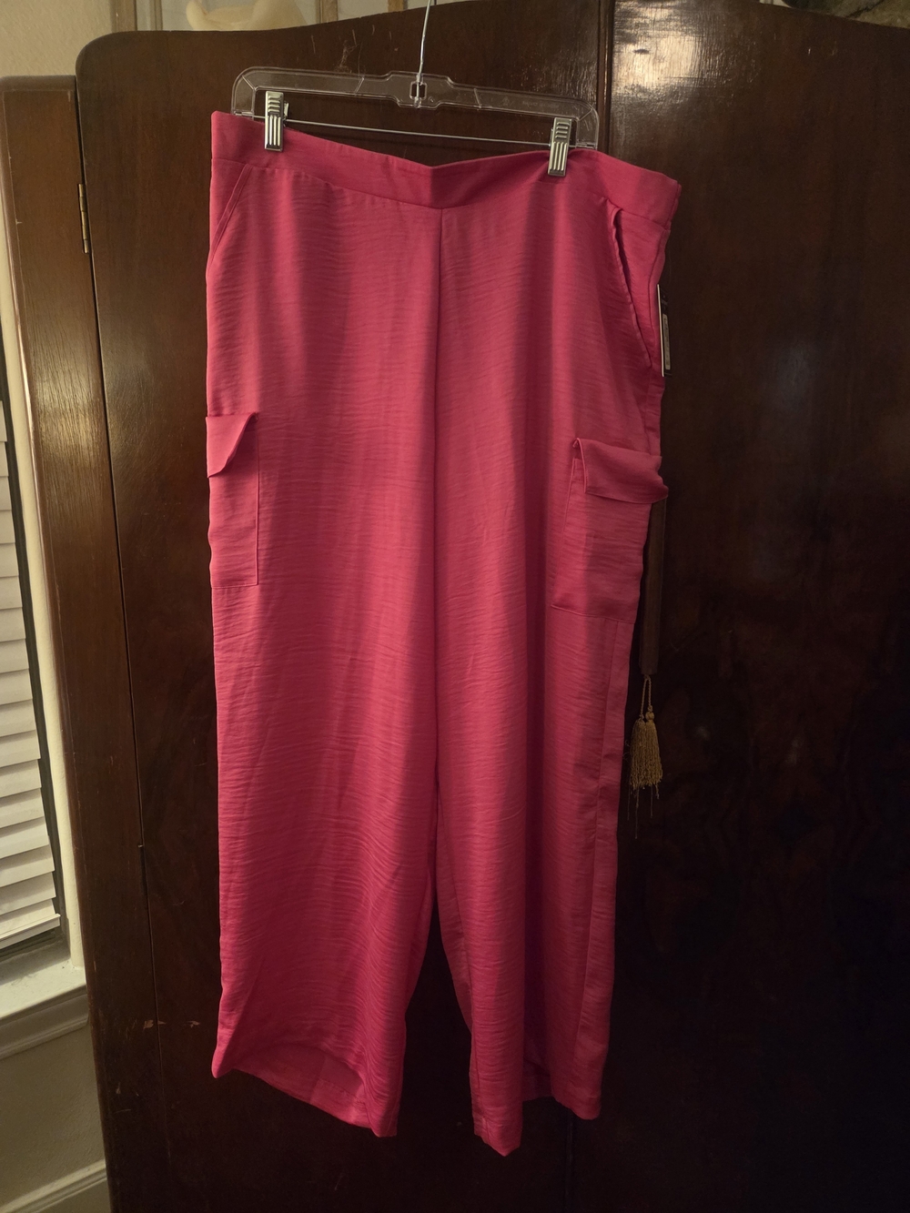 Counterparts Wide-Leg Cargo Pants in Hot Pink